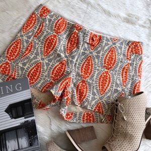 J. CREW Flora Paisley Lily Textured Chino Shorts